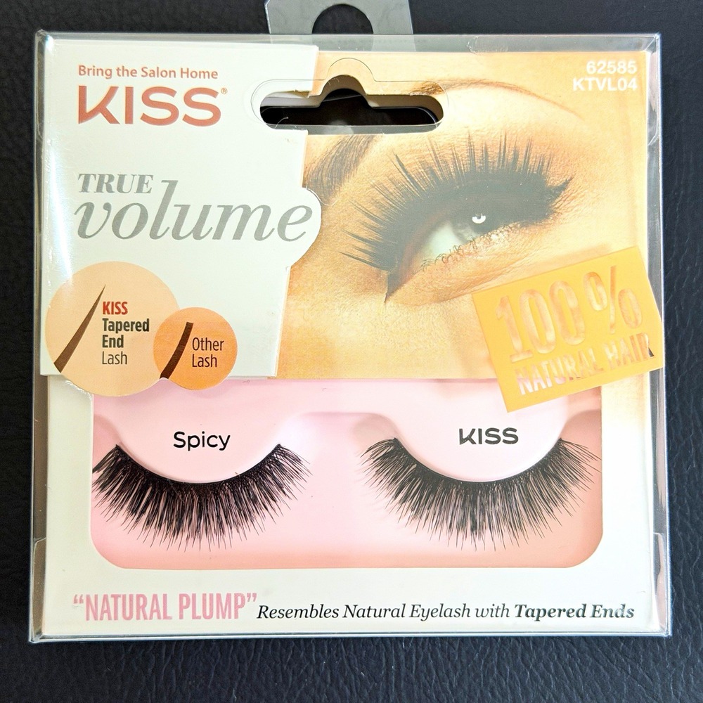 KISS True Volume Spicy Strip Eyelashes Long Black Natural Full Volume KTVL04